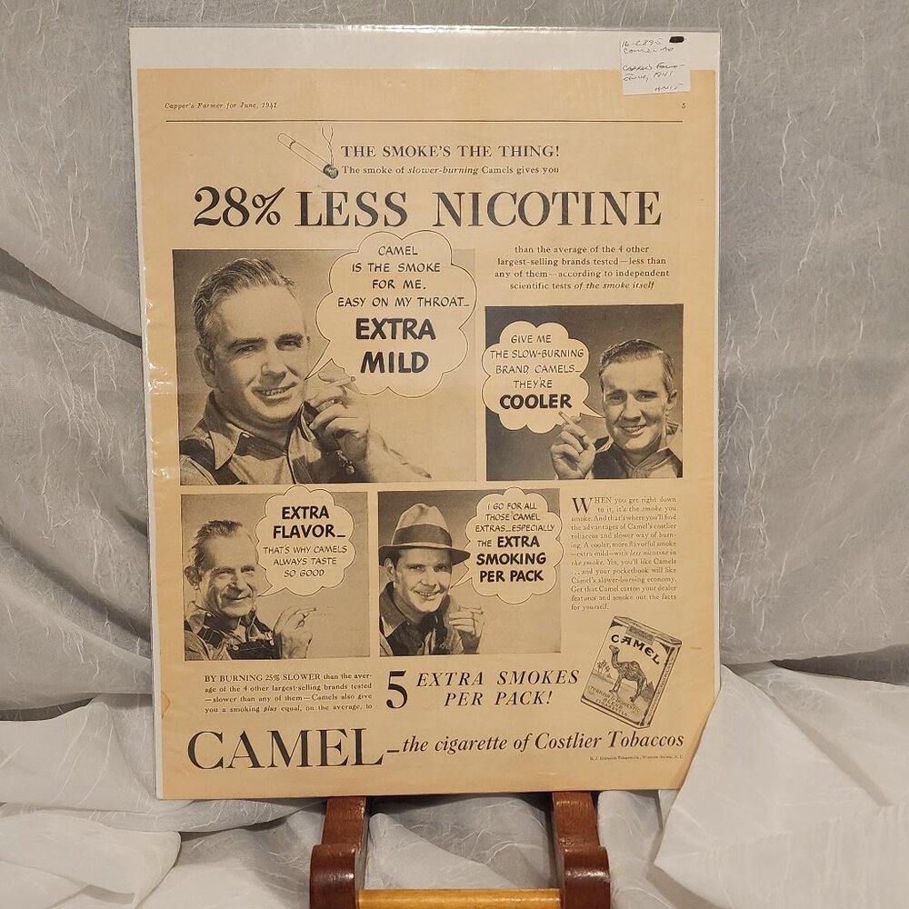 Camel Cigs Vintage Advertising - 1941